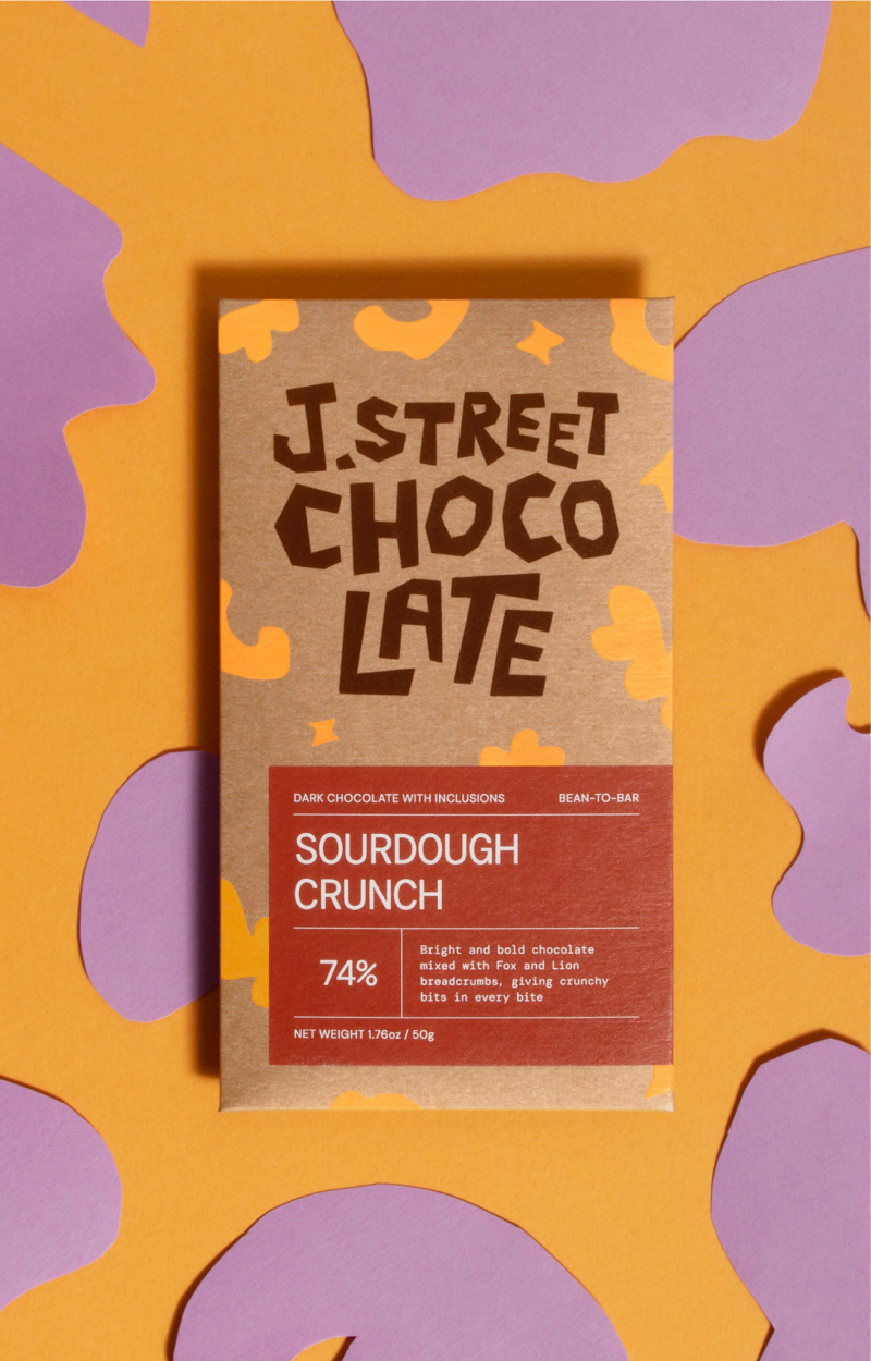 J .Street Chocolate sourdough crunch packaging